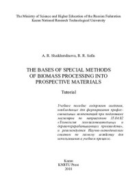 A. R. Shaikhutdinova, R. R. Safin  — The bases of special methods of biomass processing into prospective materials (tutorial)