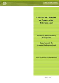  — Glosario de Términos de Cooperación Internacional. Глоссарий терминов в области международного сотрудничества