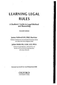 James Holland, Julian Webb — Learning Legal Rules