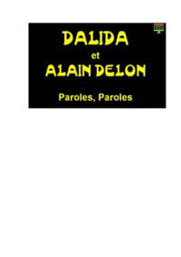 Lopez Rudy. — Learn French with - Dalida et Alain Delon Paroles Paroles