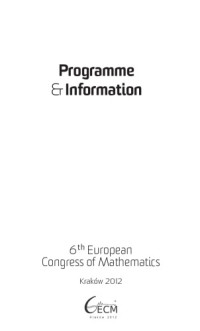  — ECM-2012, Krakow: Programme and information