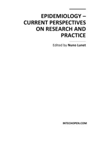 N. Lunet  — Epidemiology -Current Perspectives on Research, Practice