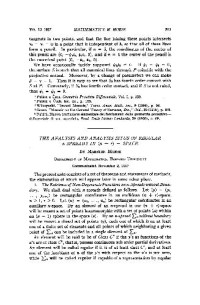 Mores M. — The Analysis and Analysis Situs of Regular n-Spreads in (n + r)-Space