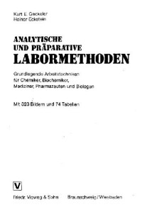 Геккелер К., Еькштайн Х. — Аналитические и препаративные лабораторные методы
