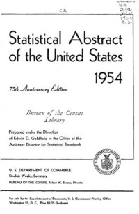  — Statistical Abstracts of the United States 1954