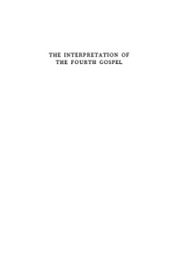 C. H. Dodd — The Interpretation of the Fourth Gospel