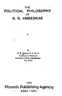 D. R. Jatava — The political philosophy of B.R. Ambedkar