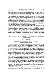 Walsh J. L. — On the Location of the Roots of the Derivative of a Polynomial