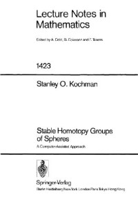 Kochman S.D. — Stable Homotopy Groups of Spheres: A Computer-Assisted Approach