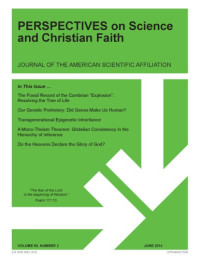 American Scientific Affiliation — Perspectives on Science and Christian Faith Journal , Vol 66, # 2, June 2014