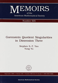 Stephen Shing-Toung Yau, Yung Yu — Gorenstein Quotient Singularities in Dimension Three