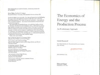 Guido Buenstorf — The Economics of Energy and the Production Process: An Evolutionary Approach