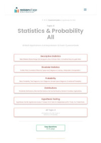 Revision village authors — Revision village Math AI SL - Statistics & Probability - Medium Difficulty Questionbank