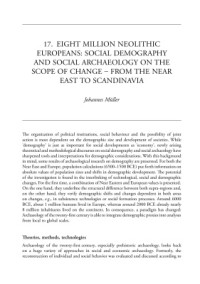 Müller J. — Eight Million Neolithic Europeans: Social Demography and Social Archaeology on the Scope of Change - from the Near East to Scandinavia