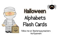  — Halloween Alphabet Flash Cards