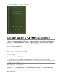 Martha Foote Crow — The American Country Girl