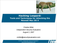 Charles Miller — Hacking Leopard: Tools and Techniques for Attacking the Newest Mac OS X