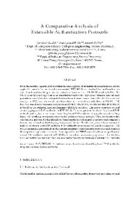 Genebeck HAHN, Taekyoung KWON, Jooseok SONG — A Comparative Analysis of Extensible Authentication Protocols