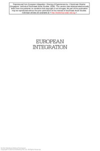 J Ørstrøm Møller; — European integration : sharing of experiences