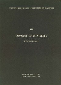 OECD — Council of ministers resolutions. XIV