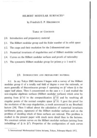 Friedrich Hirzebruch — Hilbert Modular Surfaces
