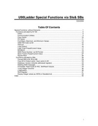  — Руководство - руководство по использованию специальных функций в среде U90 Ladder (англ.язык)