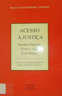 Paulo Cezar Pinheiro Carneiro — Acesso A Justica: Juizados Especiais Civeis E Acao Civil Publica : Uma Nova Sistematizacao Da Teoria Geral Do Processo