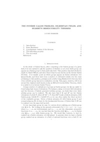 Logan Chariker — The Inverse Galois Problem, Hilbertian Fields, and Hilbert’s Irreducibility Theorem