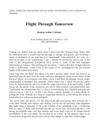 Stanton Arthur Coblentz — Flight Through Tomorrow