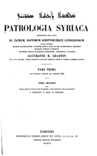 Parisot I., Nau F., etc — Patrologia Syriaca. Tomus 2: