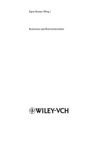 Egon Kunze — Korrosion und Korrosionsschutz