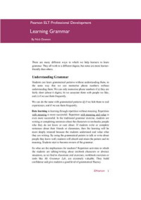 Dowson Nick. — Learning Grammar