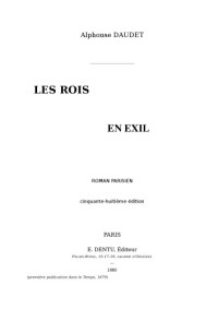 Alphonse Daudet — Les Rois en exil