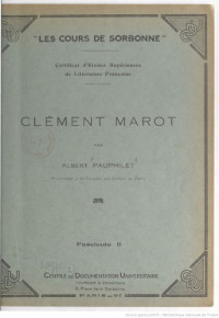 Albert Pauphilet — Clément Marot