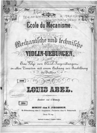 Абель Л. — Мелодические и технические упражнения для скрипки