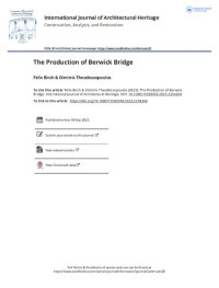 Felix Birch; Dimitris Theodossopoulos — The Production of Berwick Bridge