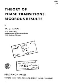 IAkov Grigorevich Sinai — Theory of Phase Transitions: Rigorous Results