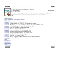 Michael Dawson — Python Programming for the Absolute Beginner