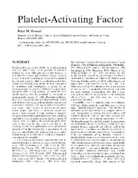 Henson P.M. — Platelet-Activating Factor