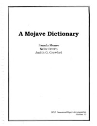 Pamela Munro, Nellie Brown, Judith G. Crawford — A Mojave Dictionary issue Number 10