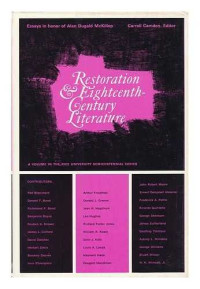 Carroll Camden (ed) — Restoration and Eighteenth-Century Literature Essays