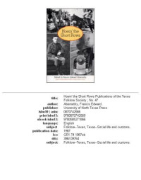 Francis Edward Abernethy — Hoein' the Short Rows (Publications of the Texas Folklore Society)