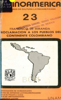 Francisco de Miranda — Proclamación a los pueblos del Continente Colombiano