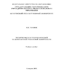 Чуешев В. — Геометрическая теория функций на компактной римановой поверхности