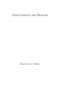 Sebastiaan A. Terwijn — Computability and Measure [PhD Thesis]