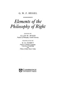 Hegel, G.W.F. — Elements of the Philosophy of Right