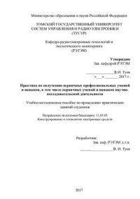 Туев В. И. — Практика по получению первичных профессиональных умений и навыков, в том числе первичных умений и навыков научно-исследовательской деятельности