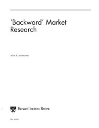 Alan R. Andreasen — Backward' Market Research