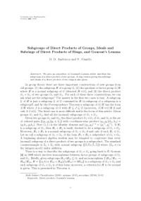 D. D. Anderson, V. Camillo — Subgroups of direct products of groups, ideals and subrings of direct products of rings, and Goursat’s lemma