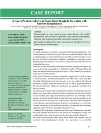 Fadakar K., Dadkhahfar S., Esmaeili A., Keyhanidoust Z. — A Case of Schizencephaly and Septo-Optic Dysplasia Presenting with Anterior Encephalocele